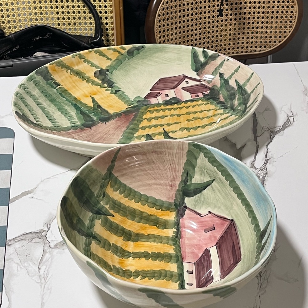 Pair of Marco E Cristina Italian bowls - Picture 3 of 12